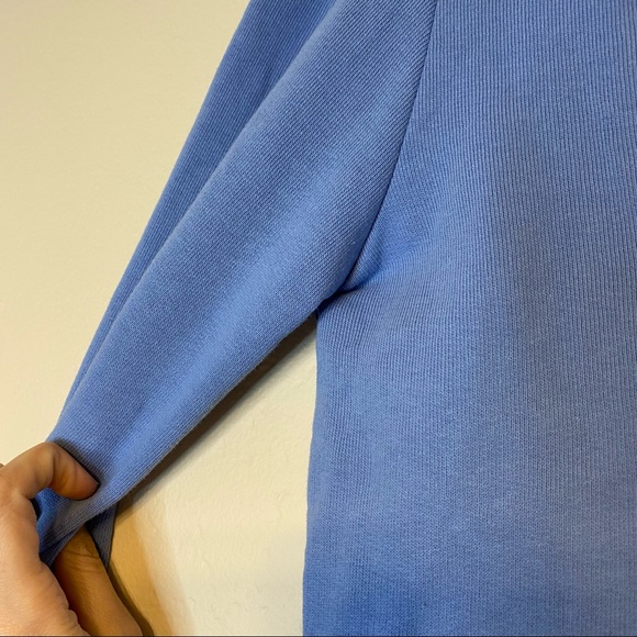 NO OFFERS ZARA light blue cut out cropped turtleneck sweatshirt S - Picture 7 of 12